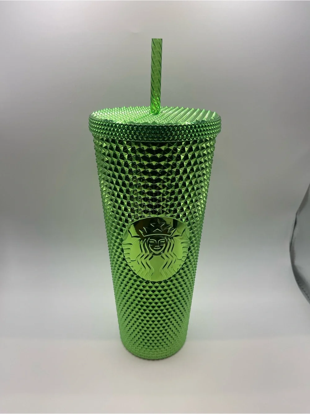 Starbucks Metallic Green Studded Reusable Tumbler with Straw
